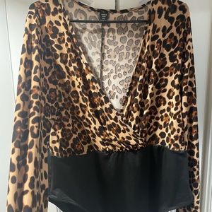Cheetah print body suit